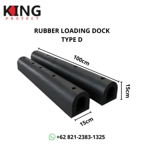 Rubber loading dock type D 15cm x 15cm x 100cm